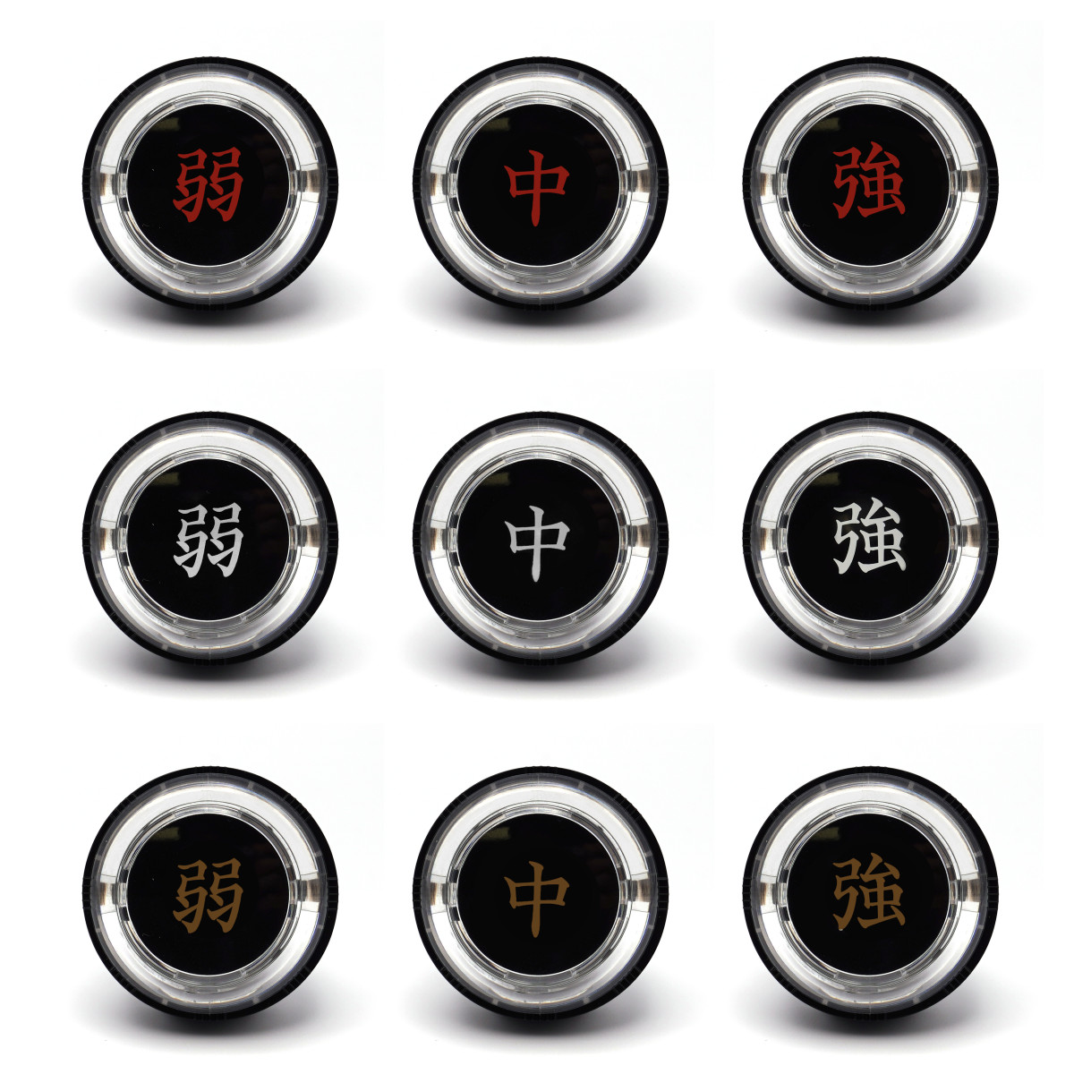 【セイミツ工業】 押しボタン 30Φ ネジ式 クリア(無色) 漢字表示入り 【PS-14-KN】